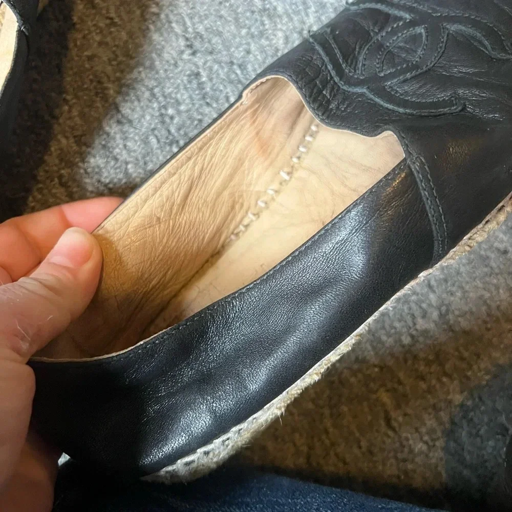 Chanel Black Espadrilles, size 37
